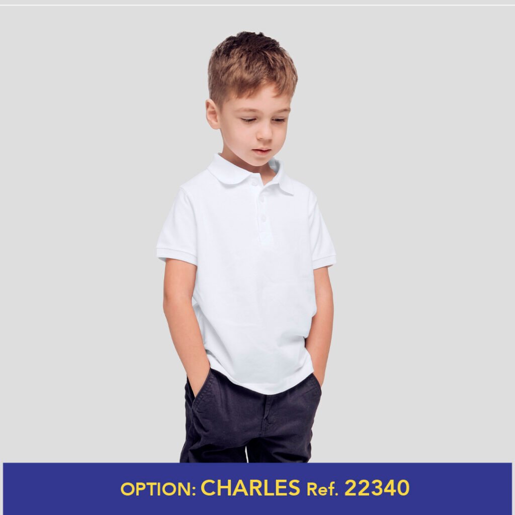 Polo YPS180 Niño Blanco
