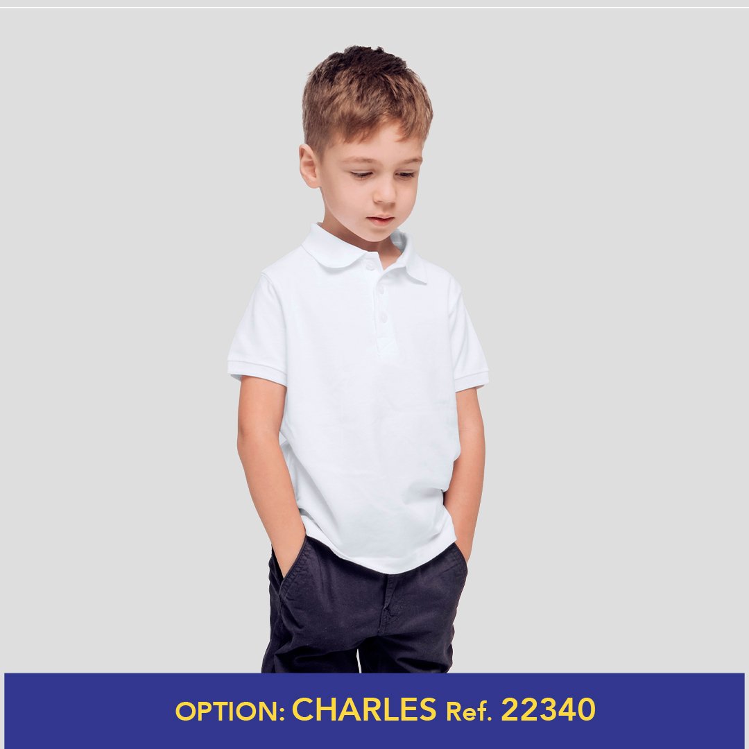Polo YPS180 Niño Blanco
